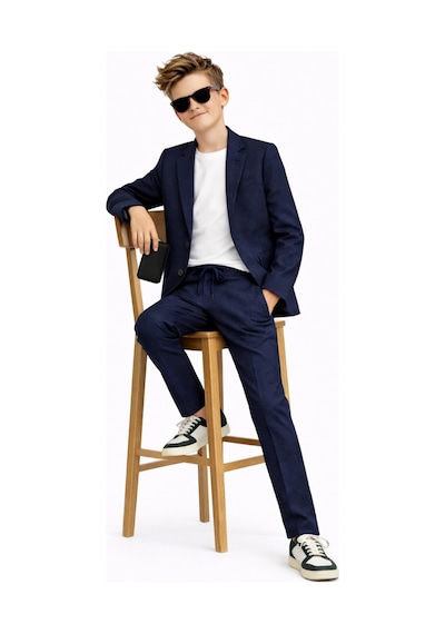 Ahengim Erkek Çocuk Modern Casual Slim Fit Takım Elbise Ak2850 Lacivert