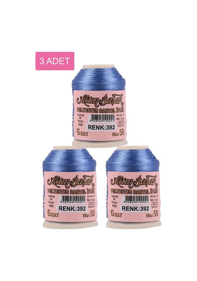 3 Adet Altınbaşak Oya Ve Dantel İpi 20 Gr - Royaleks - No: 392 Çok Renkli