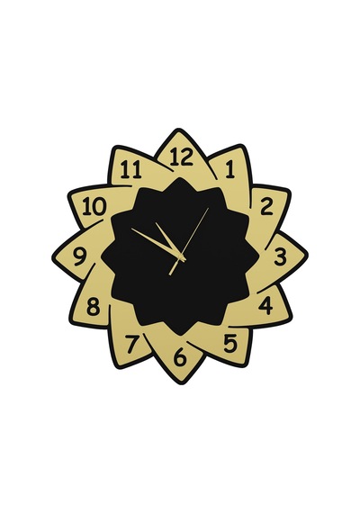 Prestige Duvar Saati Siyah Gold Siyah - Gold