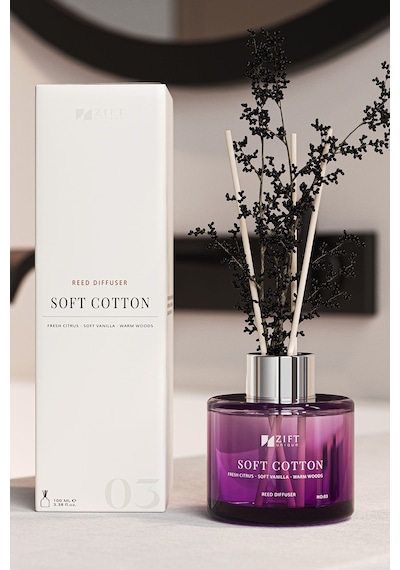 Zift Unique 2 Adet Bambu Çubuklu Oda Kokusu - Dekoratif Çiçekli Banyo&tuvalet Parfümü Soft-cotton&linen Çiçek