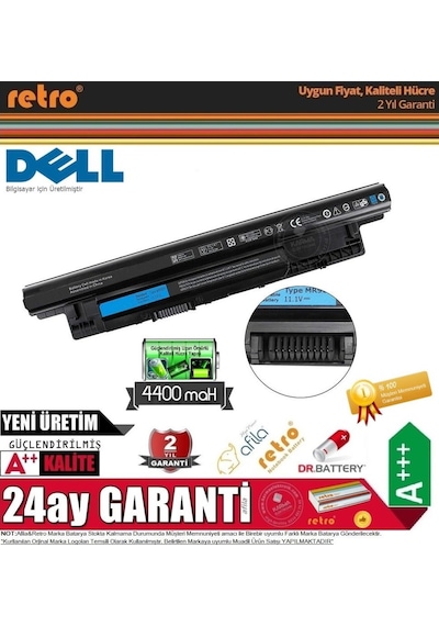 Dell Uyumlu Inspiron 15-3521 14 3421 5421 Notebook Bataryası Pili - 6 C Dell Uyumlu Inspiron 15-3521 14 3421 5421 Notebook Bataryası Pili - 6 C
