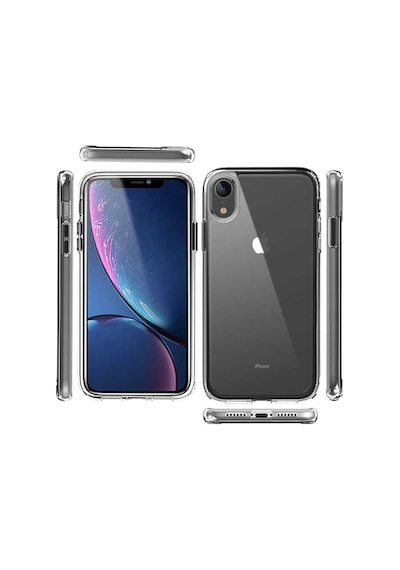 Apple Uyumlu iPhone XR 6.1 Kılıf Zore Coss Şeffaf Sert Silikon Kılıf Renksiz