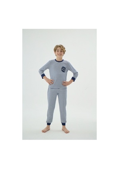 Zeyzey 8939 Erkek Ç. Baskılı Pijama Takım Lacıvert/5-6yas Lacivert