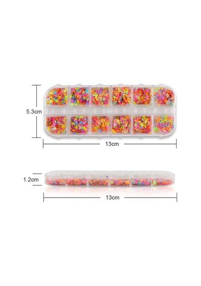 Karanlıkta Parlayan Neon Tırnak Süsleme Folyo Pulları Kalpler Yıldızlar Nail Art