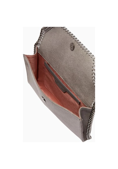 Stella Mccartney Falabella Shaggy Deer Vegan Deri, Lüks Omuz Çantası, Sürdürülebilir Tasarım Gri