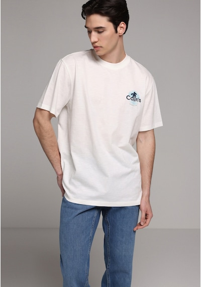 Colin's Colins Comfort Fit Yuvarlak Yaka Düz Erkek Beyaz Kısa Kol Tişört Cl1079304 Q1.v2 Ofw