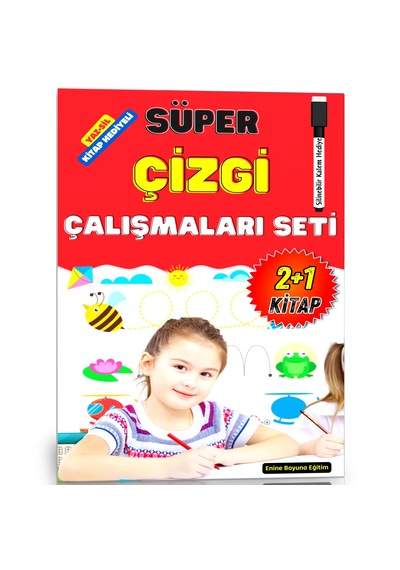 Okul Öncesi Süper Çizgi Çalışmaları Seti Yaz-sil Çizgi Çalışmala