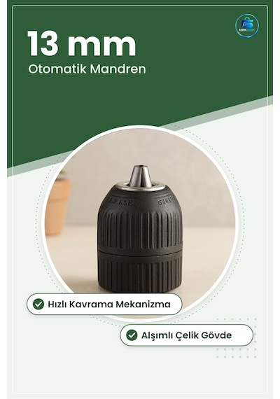 Otomatik Matkap Mandreni 13 Mm 2.0 Aksesuar Alaşımlı Çelik Hızlı