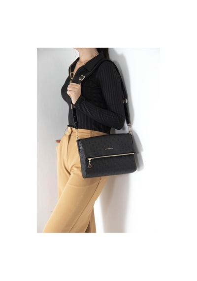 Silver & Polo Çapraz Çanta Kadın Silver&polo 963-39062 Çapraz Bayan Çantası M46 Siyah-mat Siyah Null Siyah