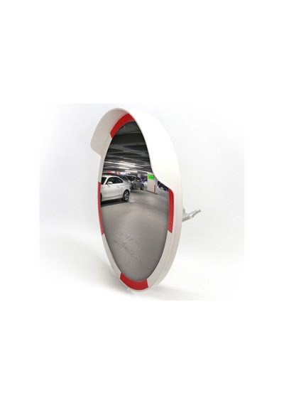 Trafik Güvenlik Aynası 80 cm ve 2.5 m Galvaniz Flanşlı Direk Set
