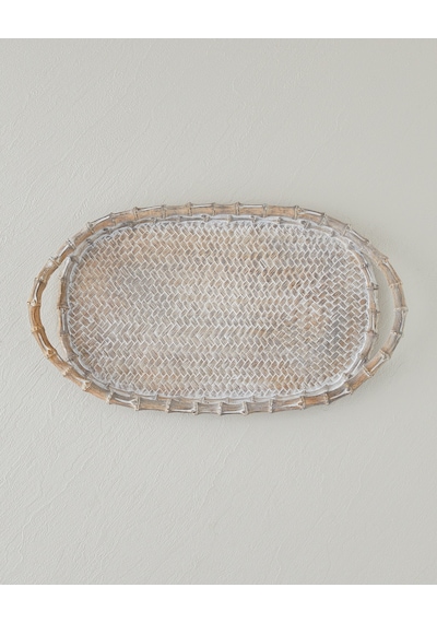 English Home Doris Dekoratif Tepsi 40,8x4,3x23,3 Cm Naturel
