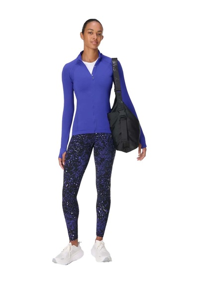 Sweaty Betty Sweaty Betty Athlete Seamless Workout Zip U Kadın Mavi Tank Top 5523 Mavi