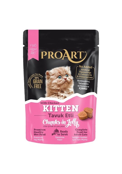 24'lü Proart Jöleli Tavuk Etli Yavru Kedi Poşet Maması 85 Gr Diğer