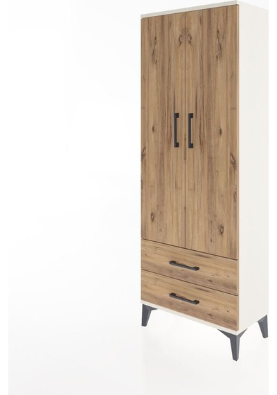 Arges Dolap 4 Raflı 2 Çekmeceli 2 Kapaklı 60x30x163 Aytaşı-çam Aytaşı