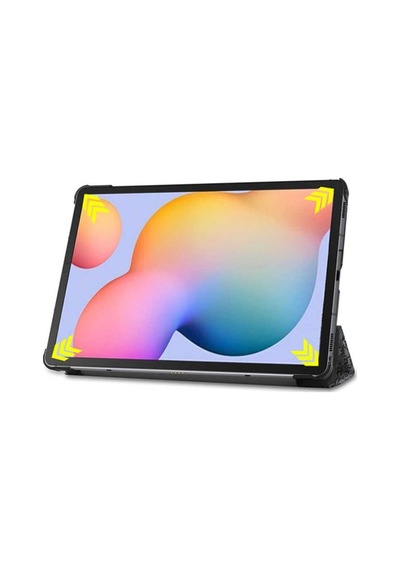 Galaxy Uyumlu  Tab S7 T870 Bulut E-ticaret Smart Cover Standlı 1-1 Kılıf-gold Arka Kapak