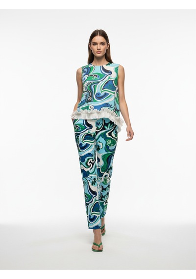 Xint Mavi Doğal Dökümlü Oversize Pantolon 201333
