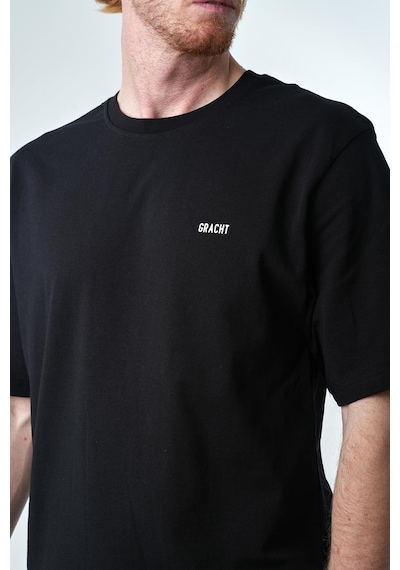 İntersivin %100 Pamuk Oversize Siyah Erkek T-shirt Siyah