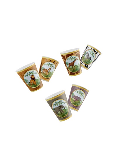 2 Paket 8 Oz Karton Bardak Yeni Safari 8'li - Parti Bardağı