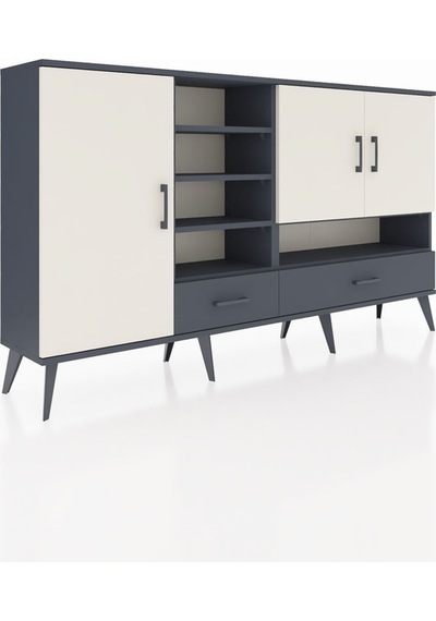 Arges Konsol 8 Raflı 2 Çekmeceli 3 Kapaklı 176x30x99 Antrasit-aytaşı/antrasit Aytası/antrasıt - Antrasıt Arges Konsol 8 Raflı 2 Çekmeceli 3 Kapaklı 176x30x99 Antrasit-aytaşı/antrasit Aytası/antrasıt - Antrasıt