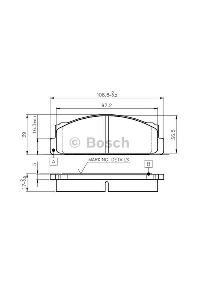 BOSCH 0986TB2002 Fren Balatası Ön M124 Murat 131 Doğan Kartal Şahin