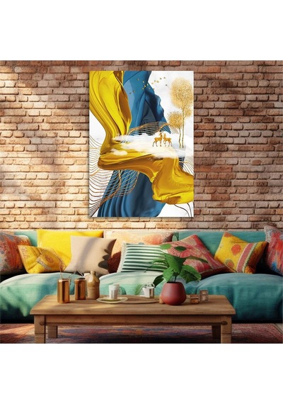 Gerçek Cama Baskı Sanat Temalı Tekli Cam Tablo 300 S262
