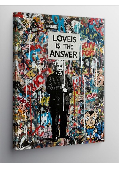 Kanvas Tablo Love İs The Answer 100cmx140cm