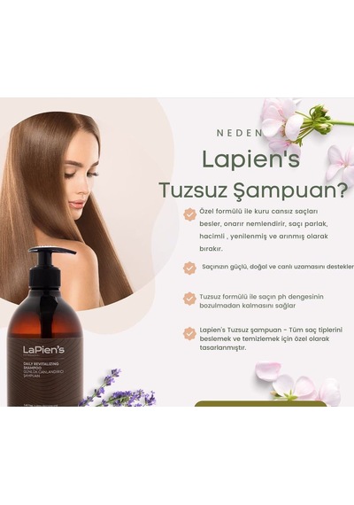 Lapiens Günlük Canlandırıcı Nemlendirici Tuzsuz Şampuan 500 ML