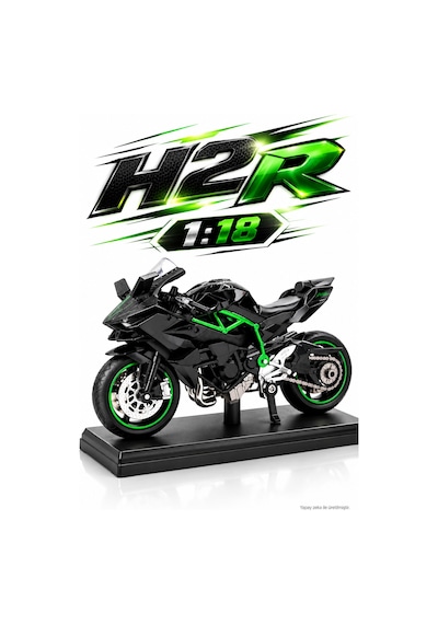 1:18 Ölçek H2r Metal Alaşım Motosiklet Maketi - Süspansiyonlu Ve Standlı Model Çok Renkli