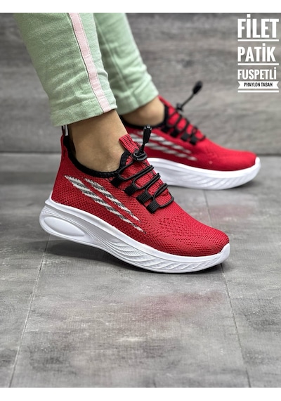 Papucumun Dünyası Tutinom Triko Çoraplı Lastik Bağcıklı Sneaker Çocuk Ayakkabısı Kırmızı Papucumun Dünyası Tutinom Triko Çoraplı Lastik Bağcıklı Sneaker Çocuk Ayakkabısı Kırmızı