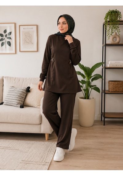 Stilkusagi Kahverengi Oysho Modal Kumaş Bel Aksesuarlı Rahat Kesim Kadın Eşofman Takımı Stilkusagi Kahverengi Oysho Modal Kumaş Bel Aksesuarlı Rahat Kesim Kadın Eşofman Takımı