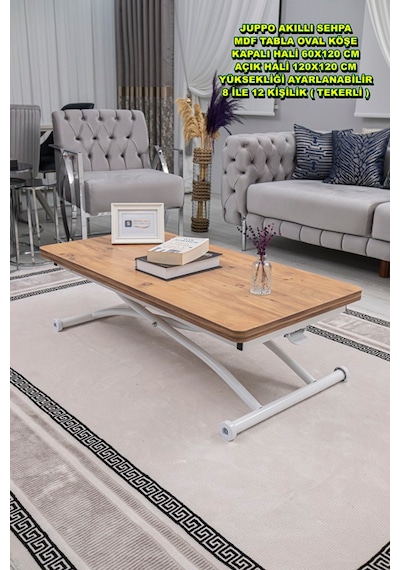 Juppo Üst Tabla Mdf Efesçam Oval Köşe Alt Beyaz Dışa Kıvrım