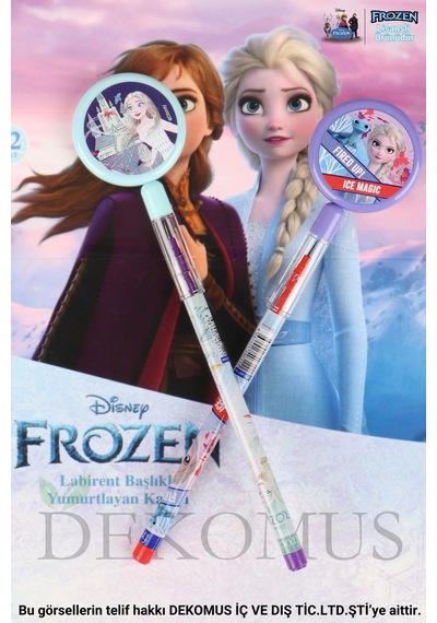 Yeni Sezon Lisanslı Elsa Frozen Yumurtalayan Labirent Figürlü Geçmeli Kurşun Kalem