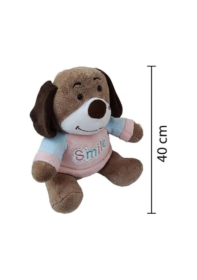 Uyku Ve Oyun Arkadaşım Peluş Smile Köpek Açık Kahve 40cm Açık Kahverengi