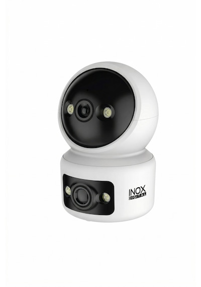 Inox 12ıpc Çift Lens 6mp 360 Wi-fi Bebek Ve Bakıcı Kamerası Renkli Gece Görüşlü Sesli Ptz