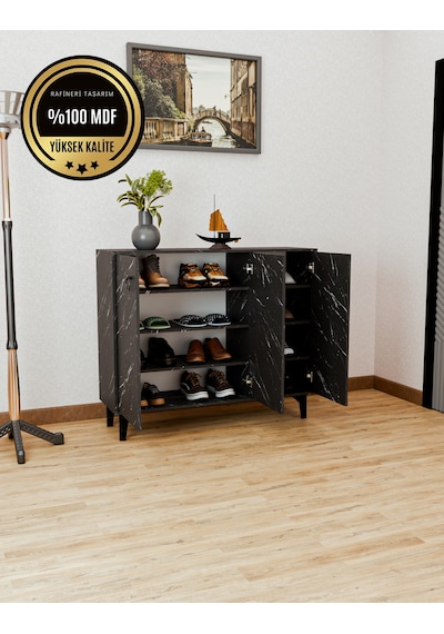 Dekorfim DF08102BD MDF Ayakkabılık Antre Hol Çok Amaçlı Dolap Ayakkabı Dolabı