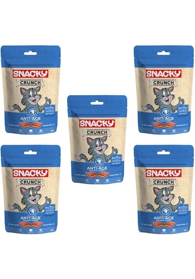 Snacky Crunch Kedi Ödülü Somonlu 60 Gr X 5 Adet