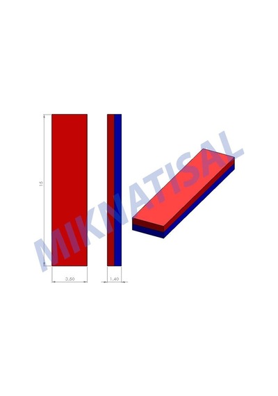 15X3,5X1,4Mm Neodyum Mıknatıs 100 Adet