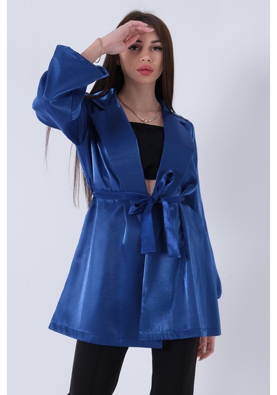 Feminist Saks Kolları Volanlı Monoray Saten Ceket 31050689.26 Saks