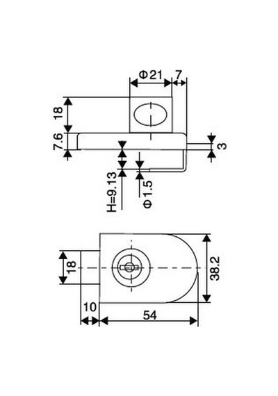 Canex Cam Kilidi Tekli Oval Tip