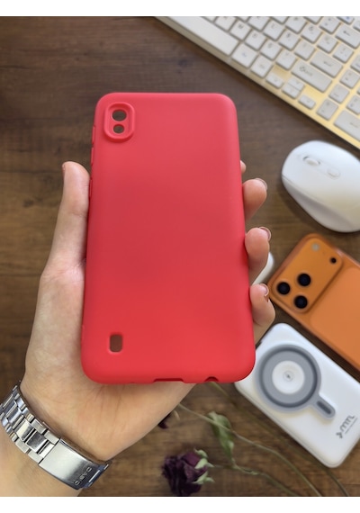 Samsung Galaxy A10 Uyumlu Kamera Korumalı Darbeye Dayanıklı Renk Atmayan Fab Silikon Kılıf Kırmızı