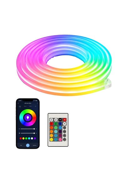 16 Milyon Renk Rgb Neon Şerit Led İç Ve Dış Mekan Dekor Işığı