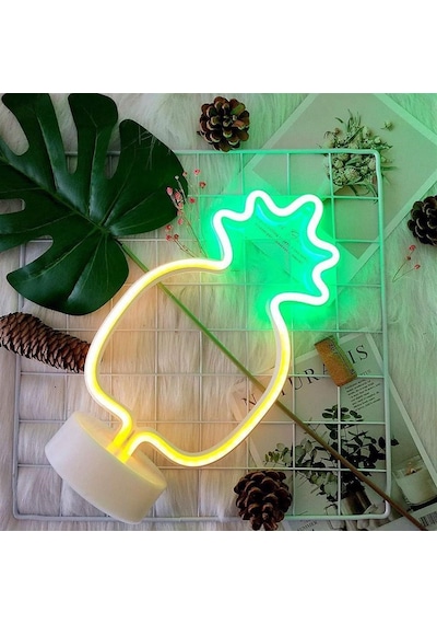 Dekoratif Ananaslı Neon Led Masa Ve Gece Lambası Hediyelik Lamba 50001 .