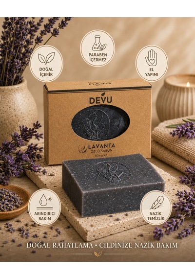 El Yapımı Doğal Sabun Lavanta Özlü Doğal Lavantalı Sabun