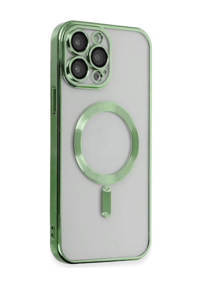 Apple iPhone Uyumlu  15 Pro Uyumlu Kılıf Kross Magneticsafe Kapak - Koyu Yeşil