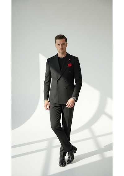 Plus Scorpion Erkek Penye Kumaş Kruvaze Blazer Ceket 4 Düğmeli Mono Yaka, Torba Cepli, Çift Yırtmaçlı Şık Tasarım Siyah Plus Scorpion Erkek Penye Kumaş Kruvaze Blazer Ceket 4 Düğmeli Mono Yaka, Torba Cepli, Çift Yırtmaçlı Şık Tasarım Siyah