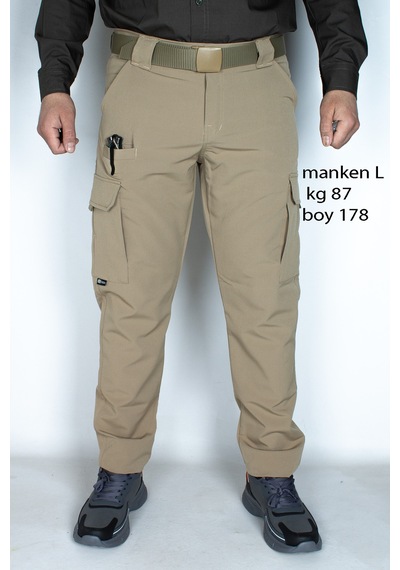 Nikbin Tactical Outdoor Taktik Pantolon Esnek Ürün Şık Tasarım- Bej Rengi Yazlık Bej