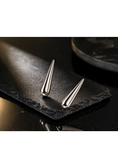 Damla Form Küpe Altın Rengi Gümüş Rengi 5 Cm Uzun Minimal Şık Küp