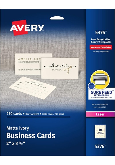 Avery 5376 Rotary & Kartvizit Kartvizitler 88,9 Mm, 50,8 Mm, 2