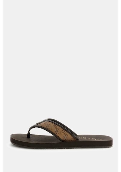 Guess Dingle Logo Parmak Arası Erkek Terlik Fmjdınfal21 Kahverengi