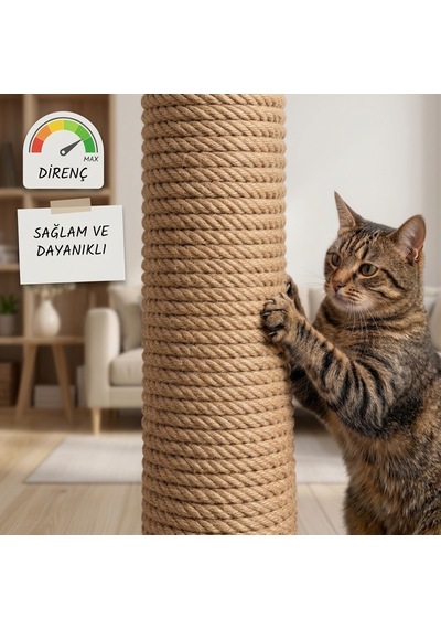 Kedi Tırmalama İpi - 8mm Jüt Halat X 25 Metre